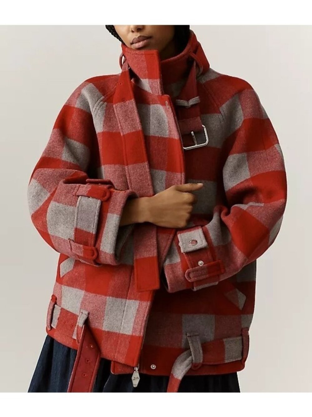 Damson Madder Wool Mock Neck Bomber Coat Town & Country Heritage Twee Womens 8 - Picture 1 of 12